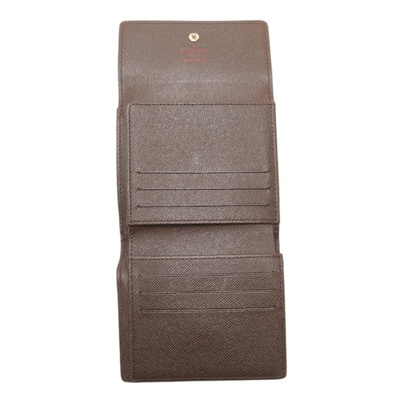 Louis Vuitton Wallet Elise Brown Damier Leather Portefeuille - Picture 4 of 8